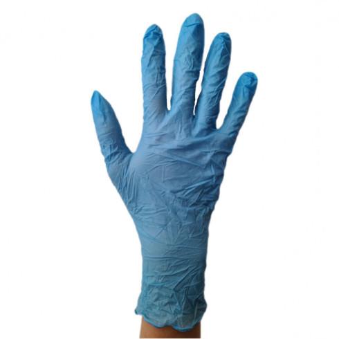 Рукавички нітрилові, оглядові, нестерильні.Блакитні, XS,Optima